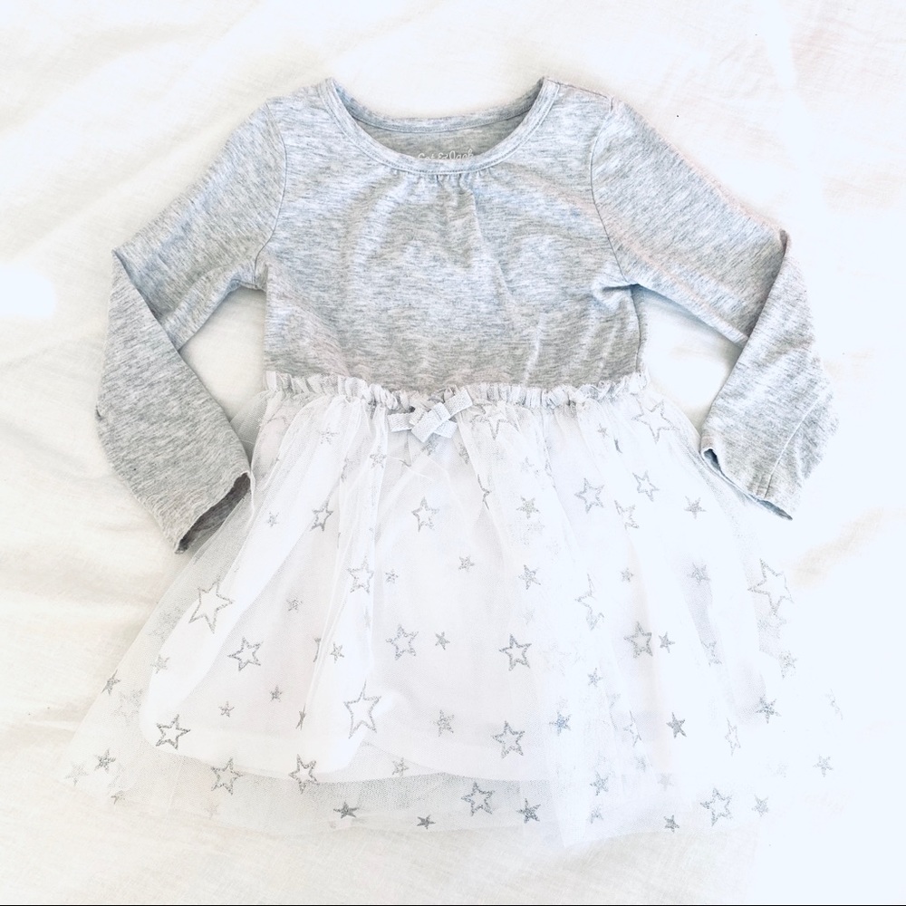 2T | CAT & JACK | 🤍 Toddler Gray White Tutu Dress